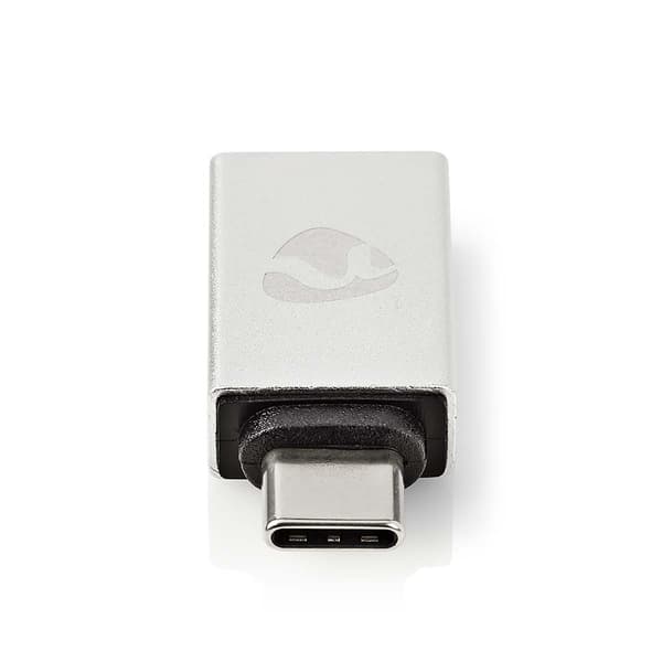 USB-C™ Adapter | USB 3.2 Gen 1 | USB-C™ Han | USB-A Hun | 5 Gbps | Runde | Nikkelplateret | Sølv | Cover Window Box