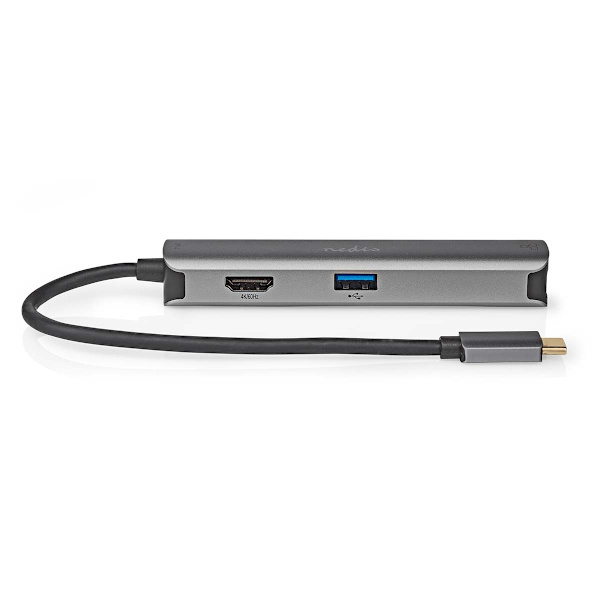 USB Multi-Port Adapter | USB 3.2 Gen 1 | USB-C™ Han | HDMI™ Hun / RJ45 Hun / 3x USB-A Hun | 5 Gbps | 0.20 m | Runde | Guldplateret | PVC | Antracit |