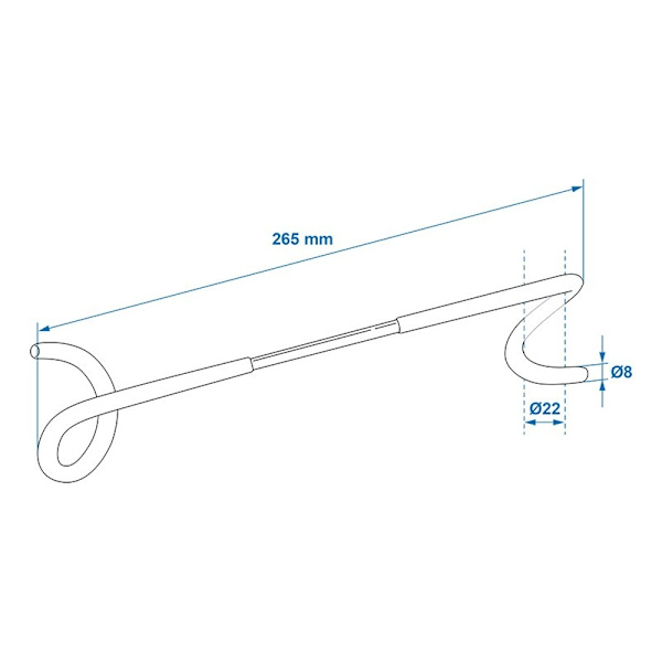Telttatangon ripustuskoukku kaksipuolinen 26,5 cm