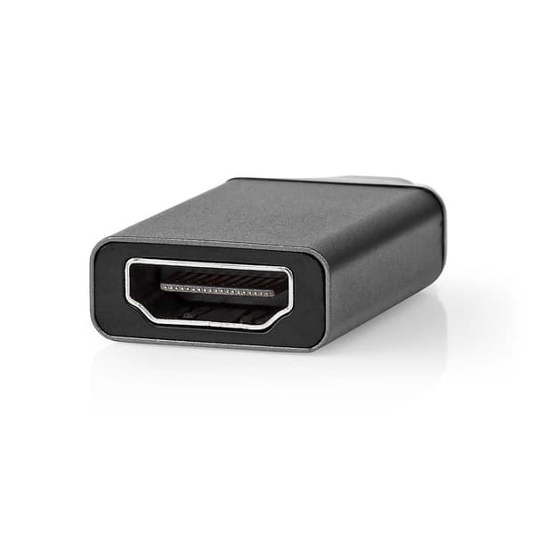 USB-C™ Sovitin | USB 3.2 Gen 1 | USB-C™ Uros | HDMI™ Ulostulo | 4K@60Hz | Pyöreä | Niklattu | Harmaa / Musta | Laatikko
