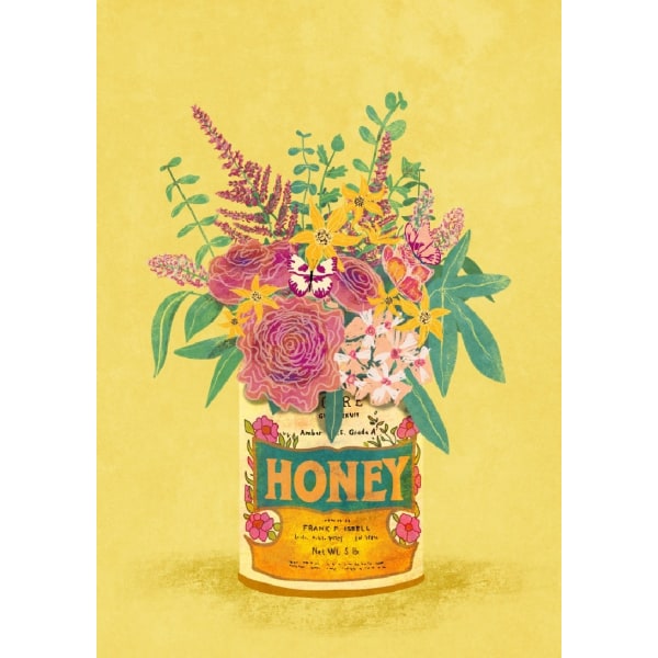 Flowers In A Vintage Honey Can - 70x100 cm
