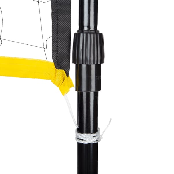 Badmintonnet med teleskopstolper, 600x60 cm, heldæksel
