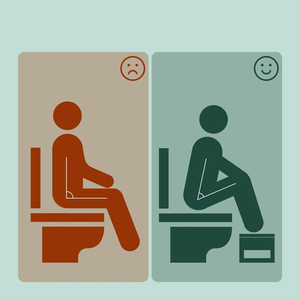 Sammenklappelig bambus toiletskammel med gummipuder