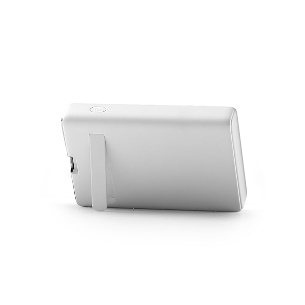 Magneettinen varavirtalähde 10000mAh 20W jalustalla + Lightning - USB-C-kaapeli, valkoinen