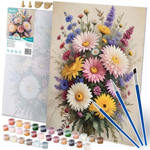 Målning efter siffror 40x50 cm Massido Blommor
