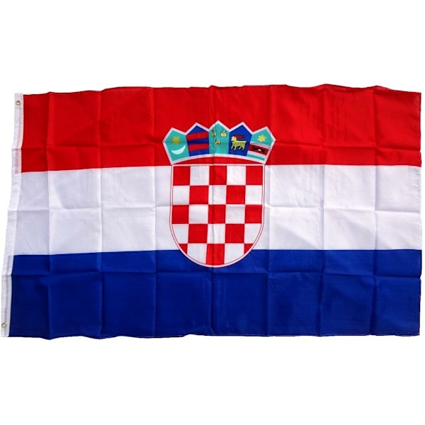 Kroatien flagga 90 x 150 cm flagga med 2 öglor 100g/m² tyg vikt hissflagga för stång