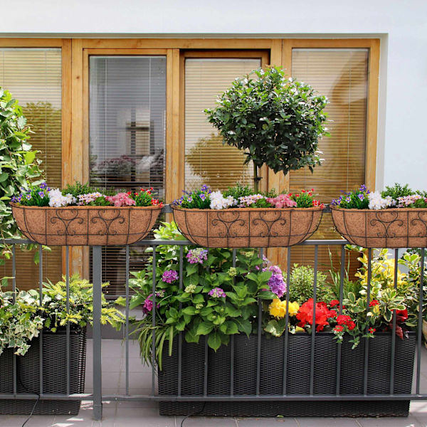 Blomsterkasse Balkon Sæt med 3 stk