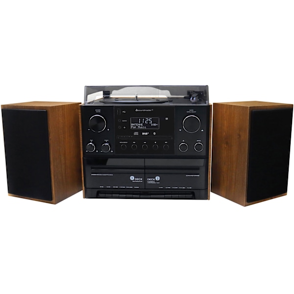 Stereomusiikkikeskus MCD5600 DAB+/FM-radiolla, CD/MP3, levysoitin, kaksoiskasetti, USB, Bluetooth
