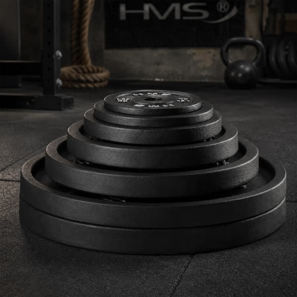 20 kg viktskiva i gjutjärn, 31 mm hål, svart