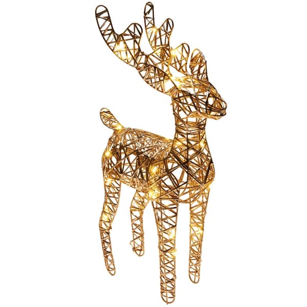LED Renfigur, Guld, 30 LED-lampor, 37 cm, Timer