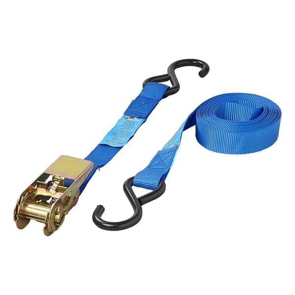 Bind strop blå med skralde + 2 kroge 5 meter