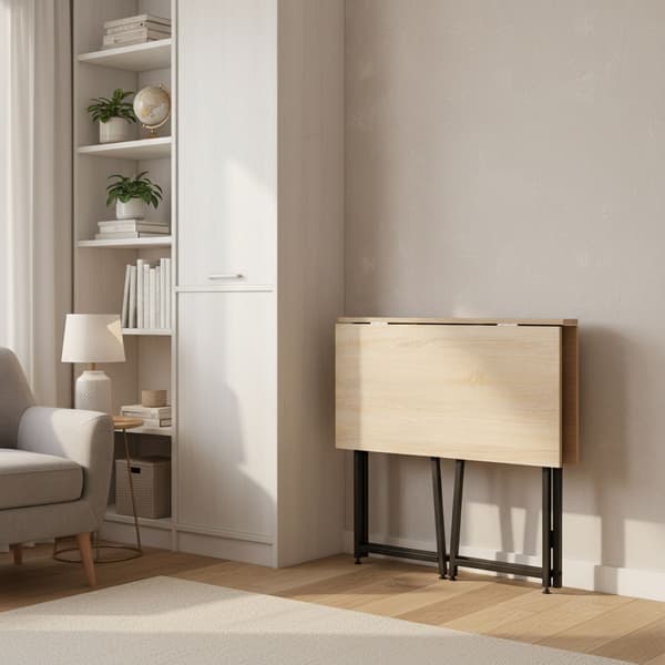 Hopfällbart laptopbord, 80x45 cm, MDF, loftstil