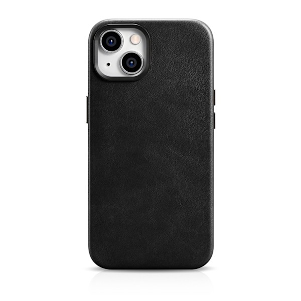 Magnetisk iPhone 14 Læder Taske med MagSafe Oil Wax Premium Læder Taske sort