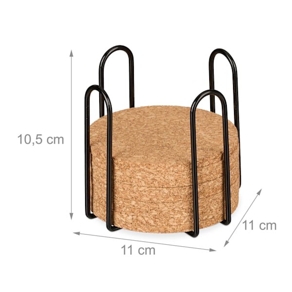 Korkunderlägg med hållare 16-pack