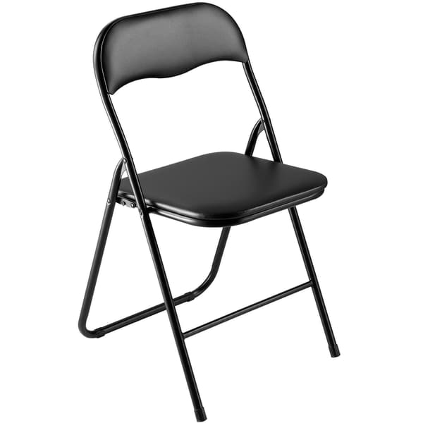 Hopfällbara stolar, 6-pack stoppat PVC-läder, 147 kg