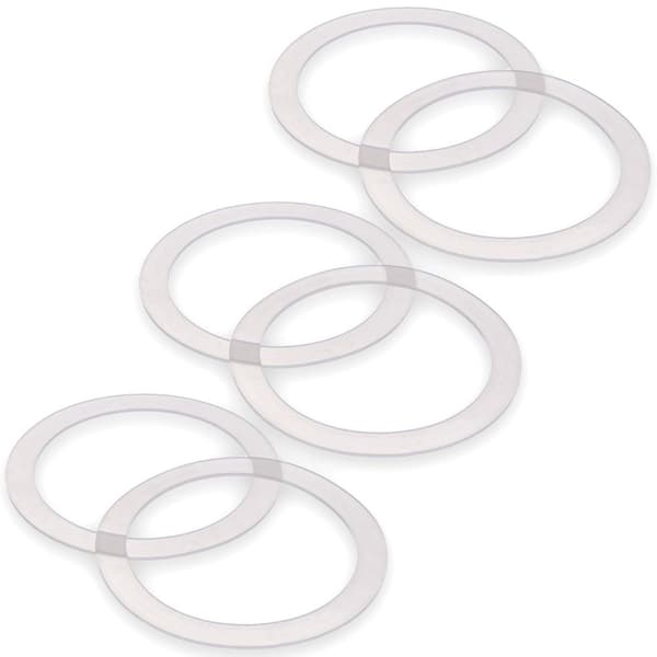 Set med 6 utbytbara silikonpackningar, 11 cm diameter