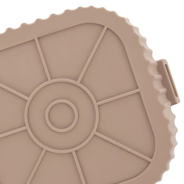 Silikonfoder till airfryer, återanvändbart, 22 cm, beige