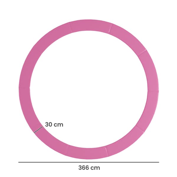 Trampolinskydd, Vattentätt, Rivtåligt, Ø366 cm, Rosa