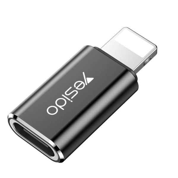 Yesido USB-C - Lightning OTG -sovitin - musta