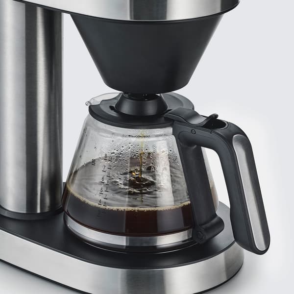 Kaffemaskine, 12 koppers kapacitet, rustfrit stål
