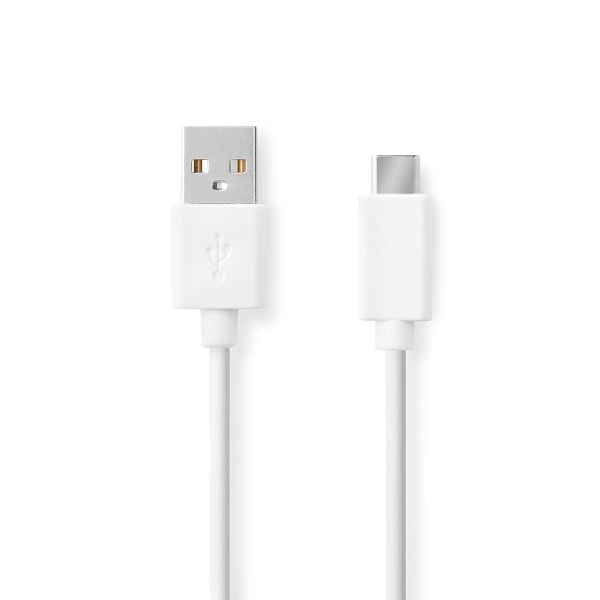 USB kaapeli | USB 2.0 | USB-A Uros | USB-C™ Uros | 60 W | 480 Mbps | Niklattu | 2.00 m | Pyöreä | PVC | Valkoinen | Laatikko