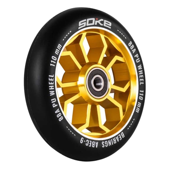 Scooterhjul 110 mm guld 2 stk