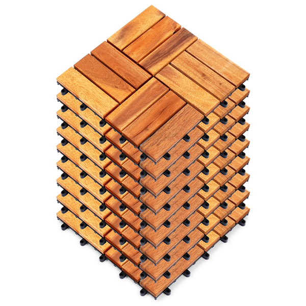 Træterrassefliser 30x30 cm 9 stk.
