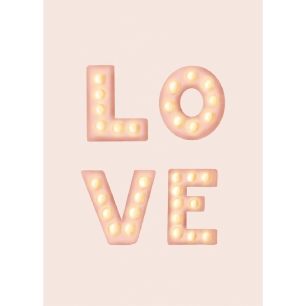 Love Light Letters Pink - 70x100 cm