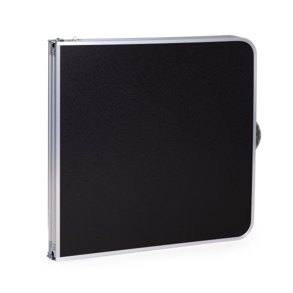Turistbord foldbart campingbord sort plade 120 x 60 cm