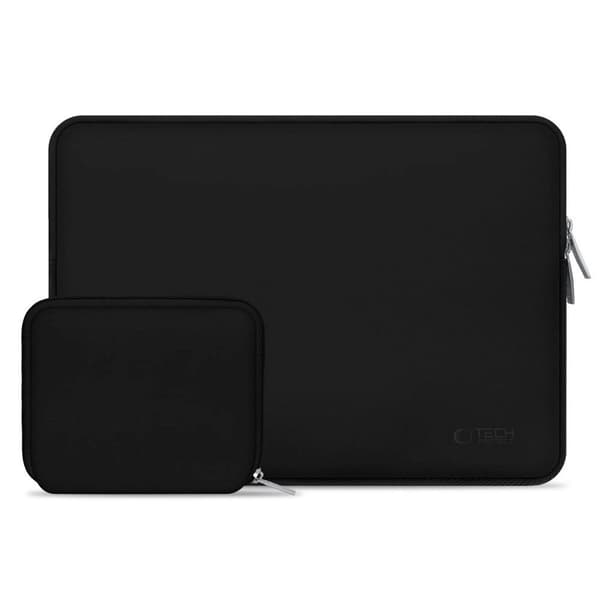 Tech-Protect Neoslim Laptop-sleeve 15-16" med tilbehørslomme - Sort