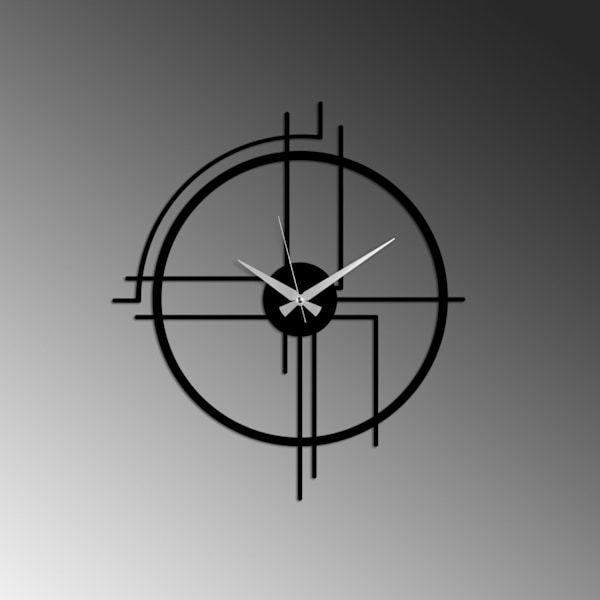 Dekorativ metallväggklocka Minimal