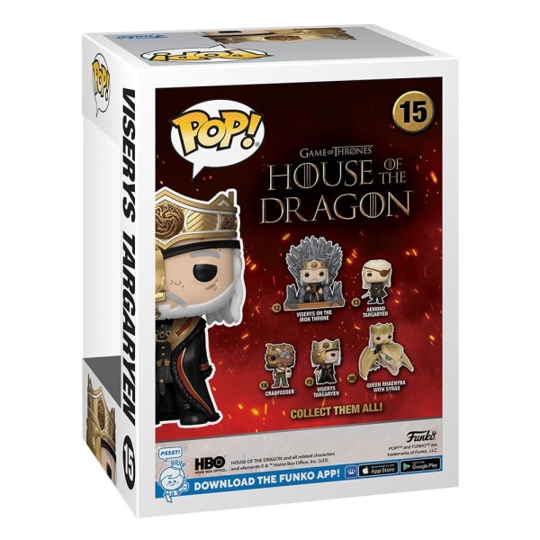 House of the Dragon POP! TV Vinyyli Figuurit Naamioitu Viserys 9 cm Lajitelma (6)