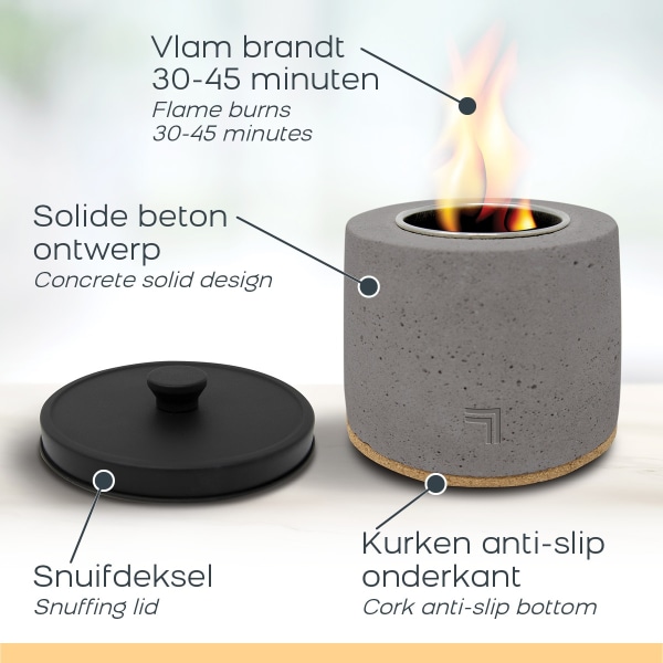 Bordsskiva Fire Pit - Mini öppen spis - Ø10cm