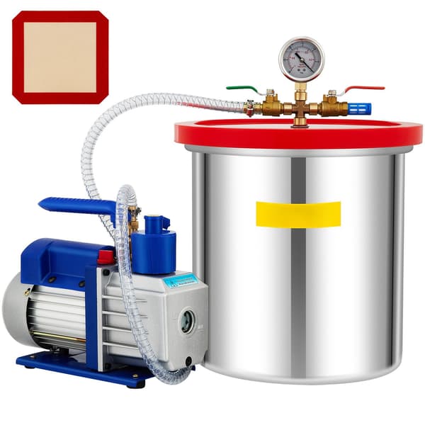 Vakuumkammersæt, 5 gallon, 5 CFM 1/3 hk pumpe