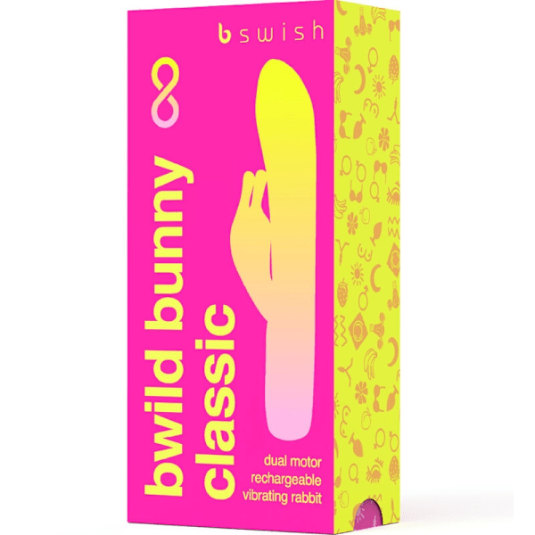 B Swish - Bwild Bunny Infinite Classic ladattava vibraattori vaaleanpunainen silikoni
