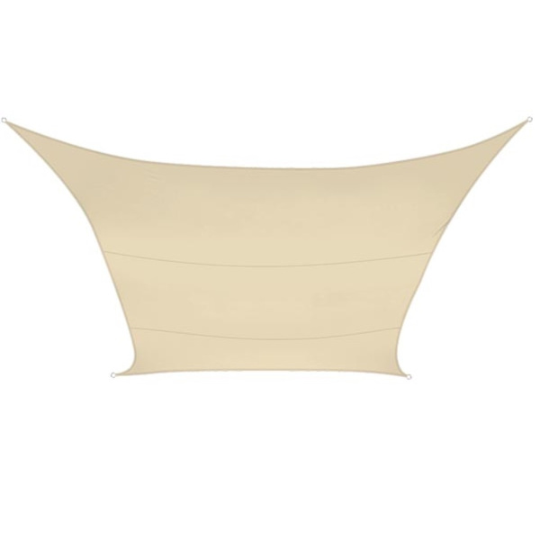 Vattengenomsläppligt Shade Sail - Fyrkantigt - 5 X 5 M - Färg: Champagne