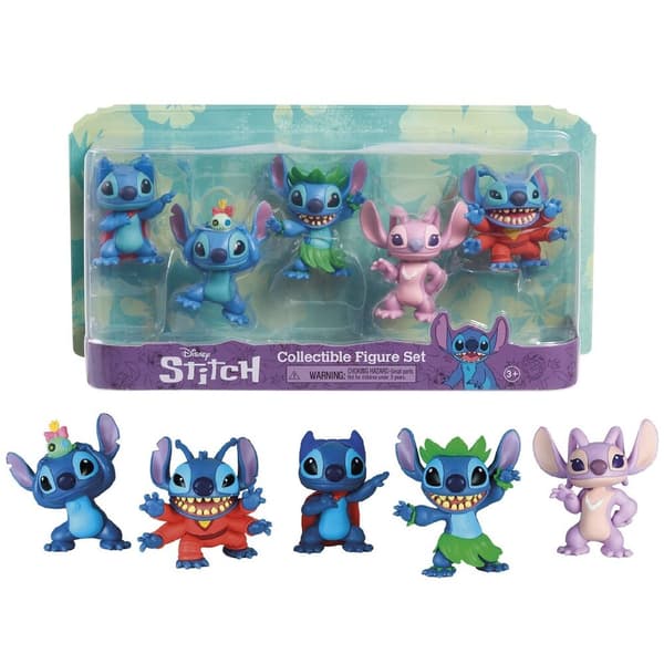 Stitch 5-figur pakke, 7 cm samlelegetøj