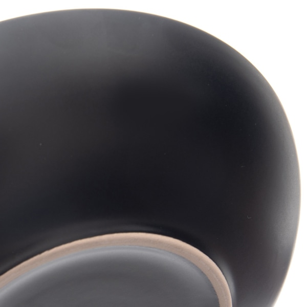 Dyb keramisk middagstallerken sort 20,5 cm, 800 ml