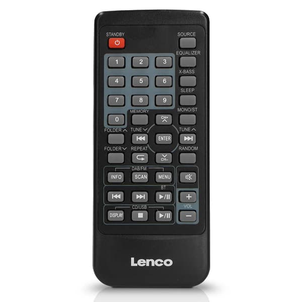 DAB+/FM/CD/Bluetooth/USB-stereojärjestelmä – Musta