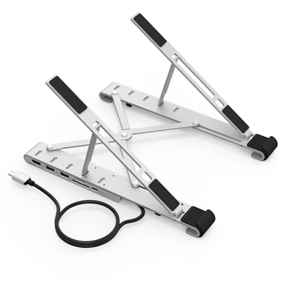 Stationsställ för bärbar dator PD USB-C HDMI 2xUSB-A 1xUSB-C 1xSD 1xTF svart