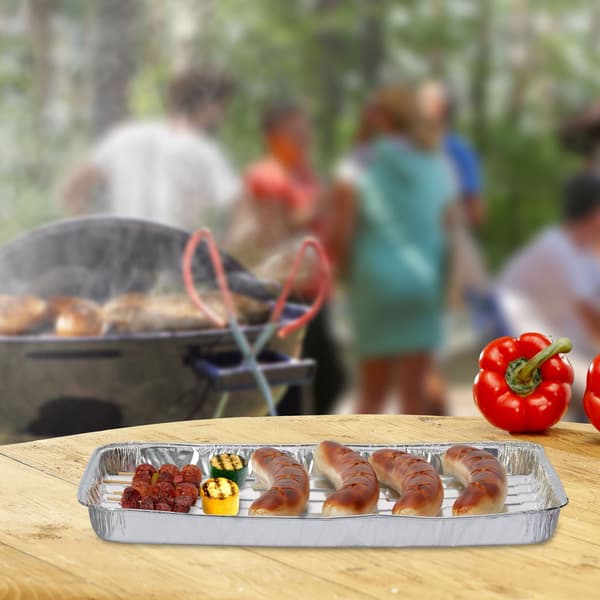 Grillbrickor i aluminium, set med 25 st