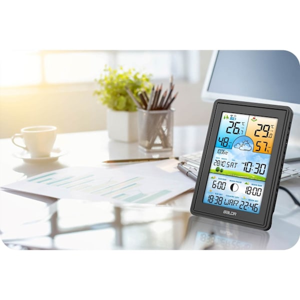 Vejrstation med display BD-906 sort