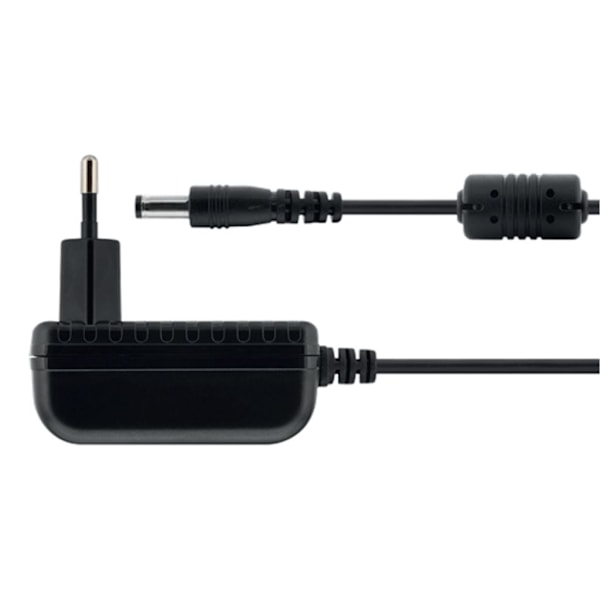 DELTACO Strømadapter, 100-240V AC 50-60Hz til 12V DC, 1A, 1,5m - Sort