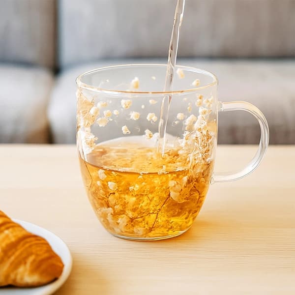 Dubbelväggig mugg i borosilikatglas, 350 ml