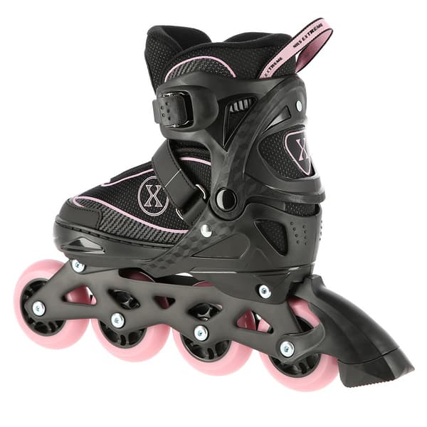 In-line skøjter, sort-pink, størrelse M (35-38)