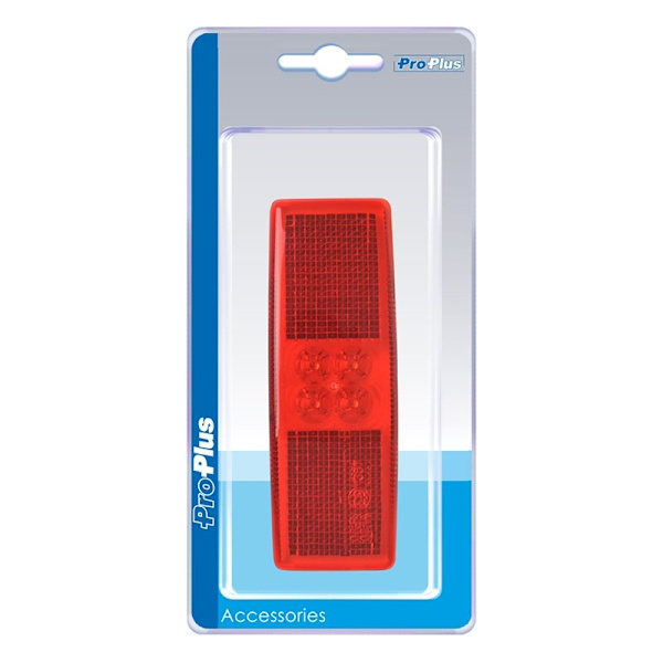 Takavalot 12/24V punainen 110x40mm LED läpipainopakkauksessa