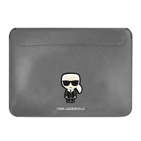 Karl Lagerfeld laptop taske 16" Saffiano Ikonik Karl - sølv