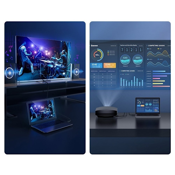 HDMI 2.0 kabel 4K 60 Hz 3D HDR 18 Gbps 2 m sort