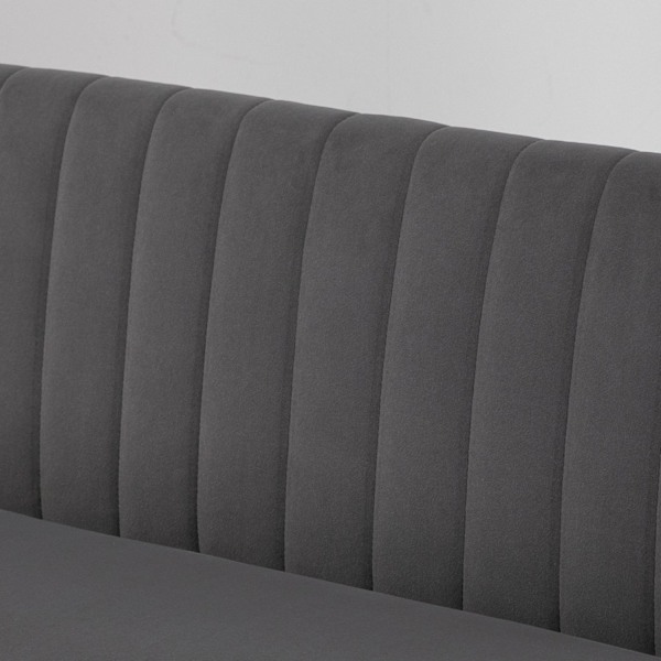 2-istuttava sohva 2-istuttava vuodesohva pellavanäköinen, parivuodesohva, puiset jalat, enintään 150 kg, tummanharmaa, 117 x 56,5 x 77 cm