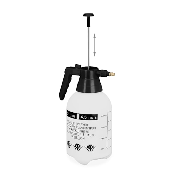 Tryksprøjte 2 liter sort